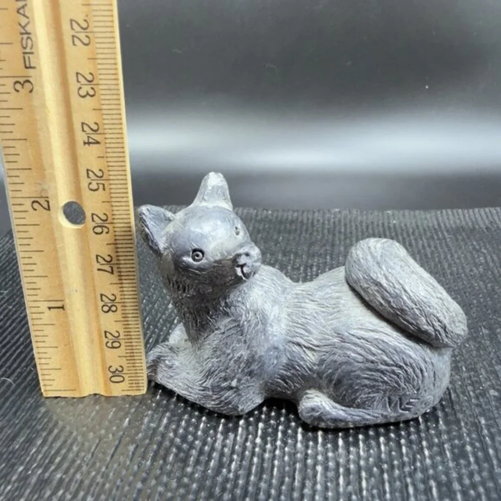 The‎ Wolf Original Soap Stone Sculpture Hand Carved Canada Husky Akita Dog VTG